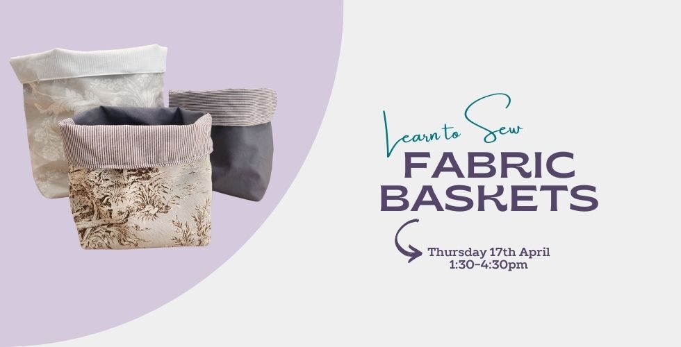 3 fabric baskets, all different sizes